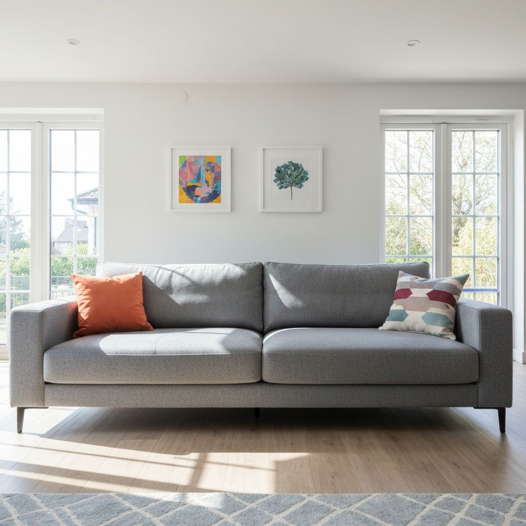 모던 패브릭 소파 3인용