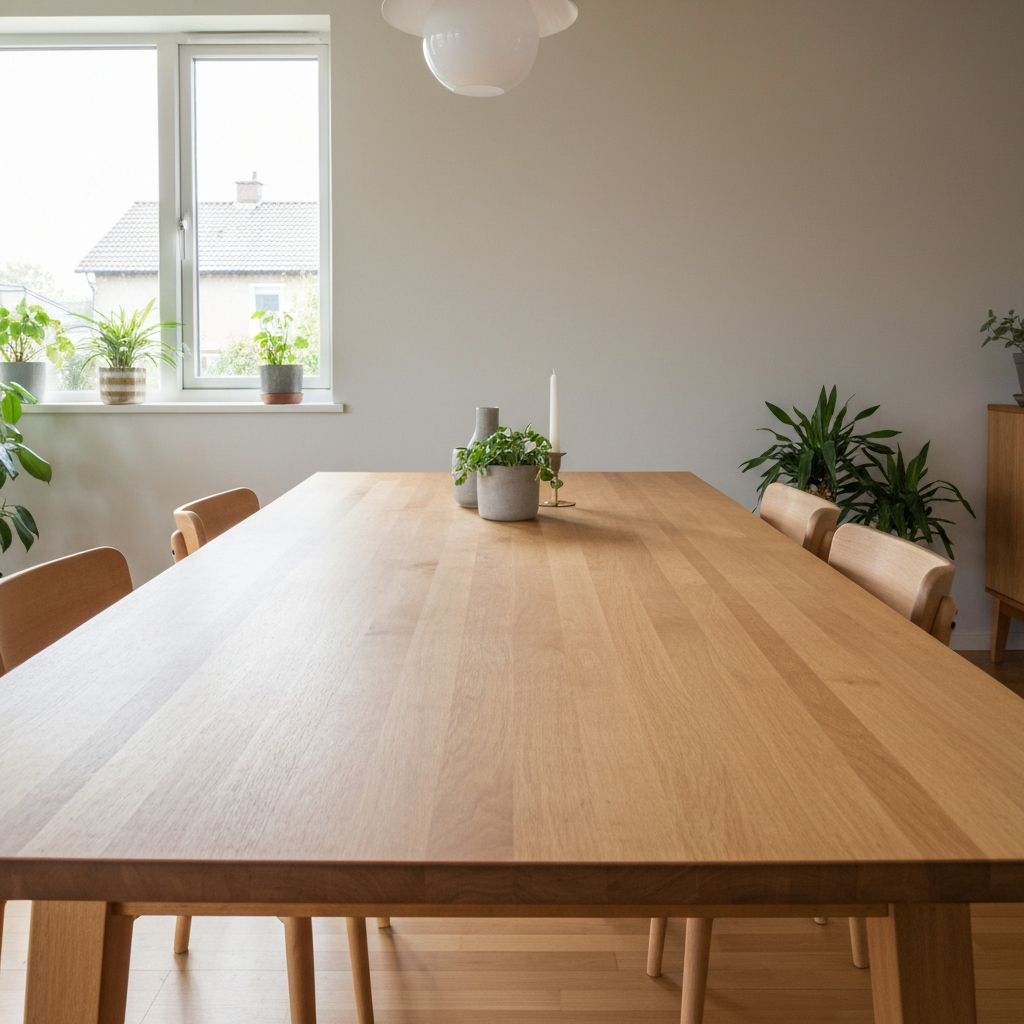 북유럽 스타일 원목 식탁